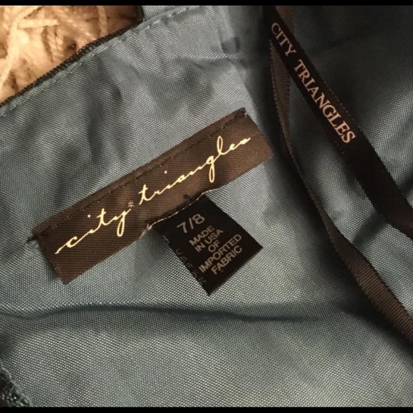 City Triangles size 7/8 Dress Blue Bell Skirt Corset Style Bodice Formal Prom - Picture 4 of 7
